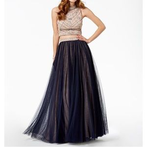 Two piece prom dress